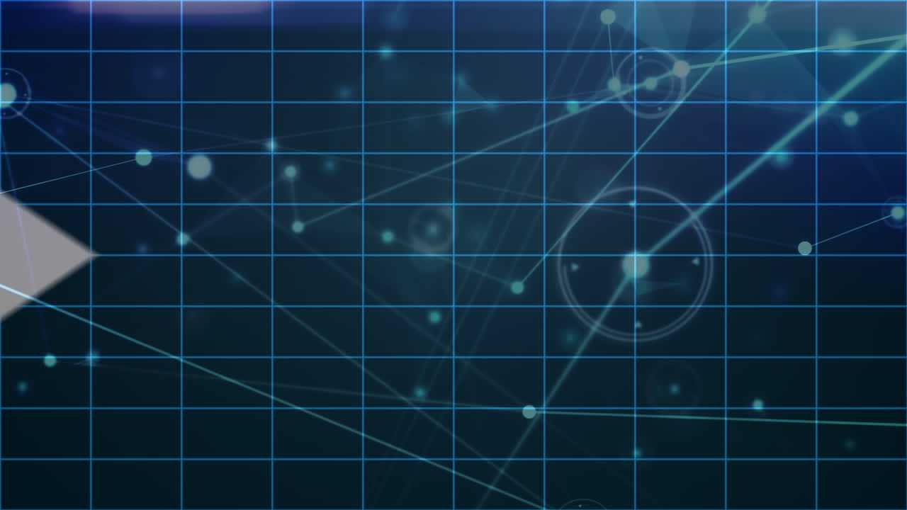 화살표와 그리드로 연결 네트워크의 애니메이션