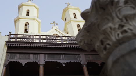 looking up to top of hanging church cairo egypt oldest coptic christian church