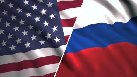 american and russian flags