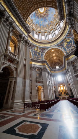 majestic interior of a grand basilica, st. peter's basilica in vatican city