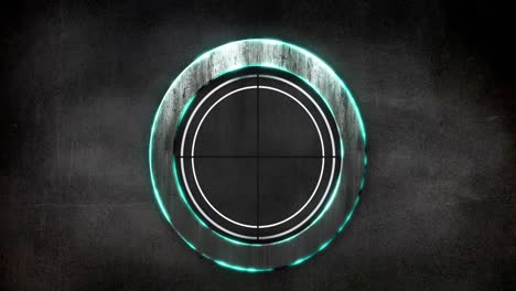 animación de la exploración del alcance sobre un fondo gris