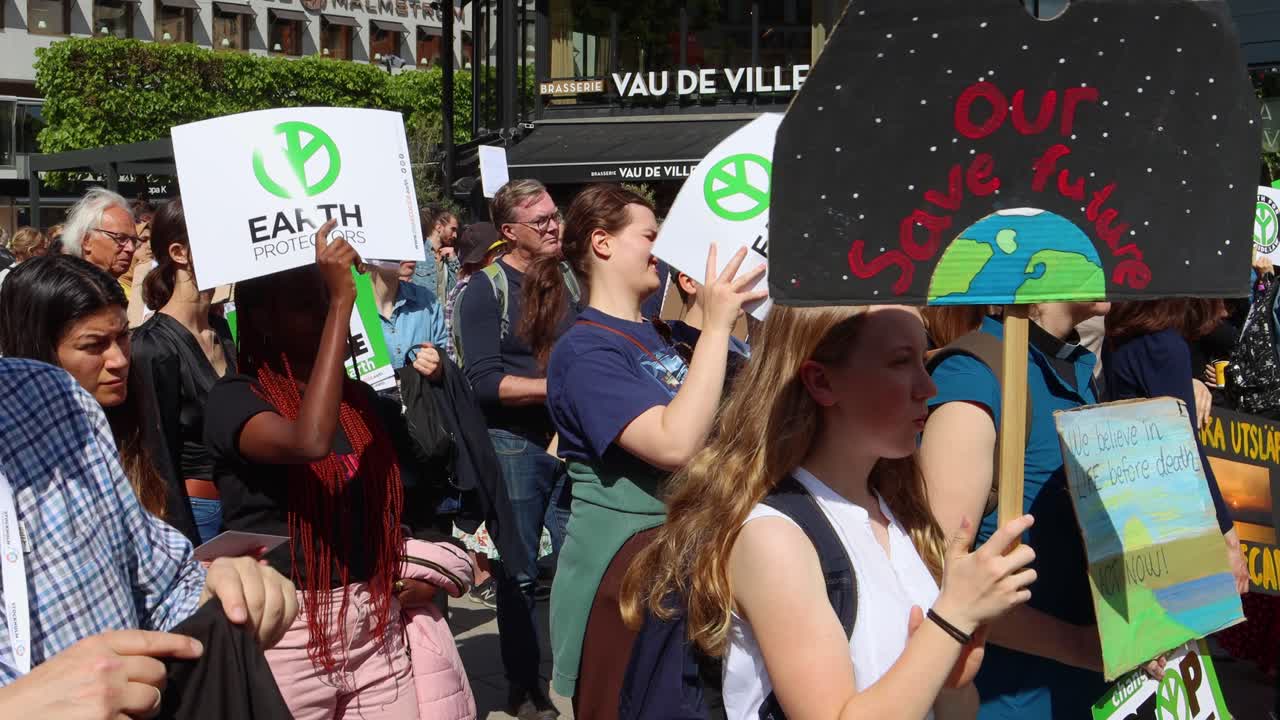Climate Change Protest: People March for Environmental Protection