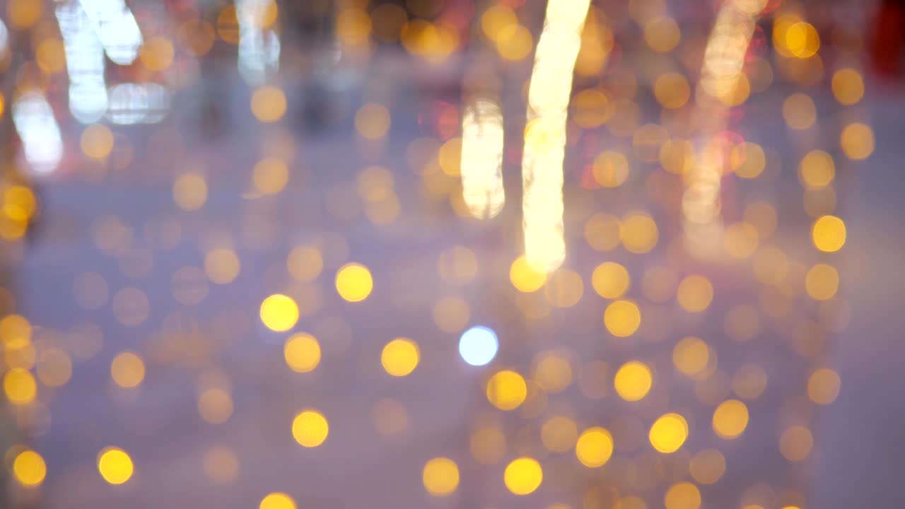 Abstract Blurred Christmas Lights Bokeh Background
