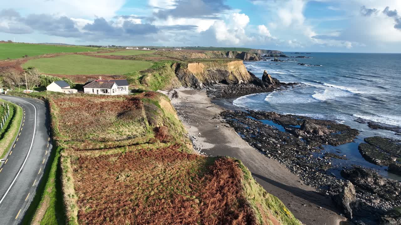 Ireland Epic Locations view of The Copper Coast Drive looking East dramatic coastline and epic drive
