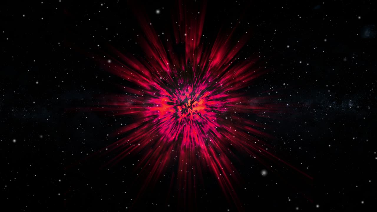 추상적인 스타버스트 루프 배경, 별 또는 우주 장면