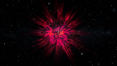 fondo de bucle de estallido de estrellas abstracto. escena de estrellas o espacio