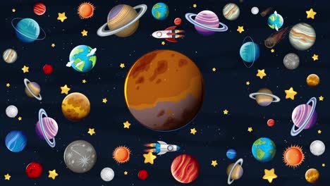 exploración animada de un universo colorido