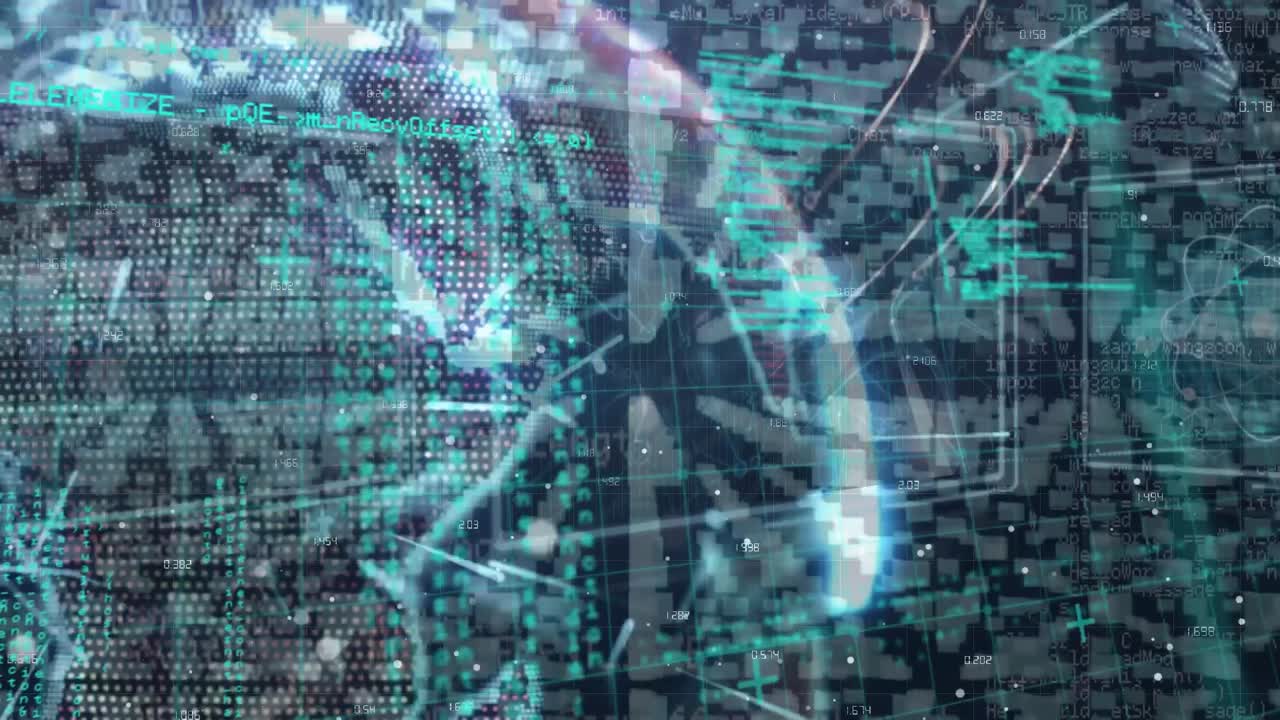 Animation of data processing over globe