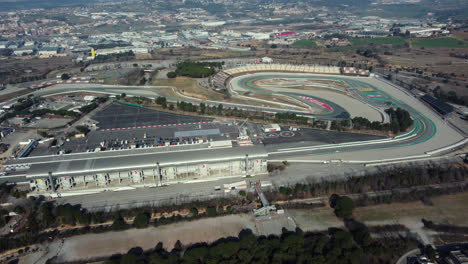 aerial view of the catalunya circuit