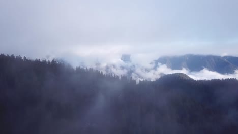 Aerial-view-of-Vancouver-north-shore-during-a-misty-afternoon