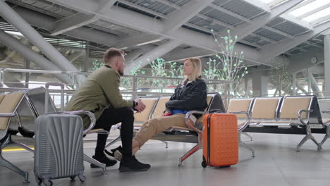 couple waiting at the airport