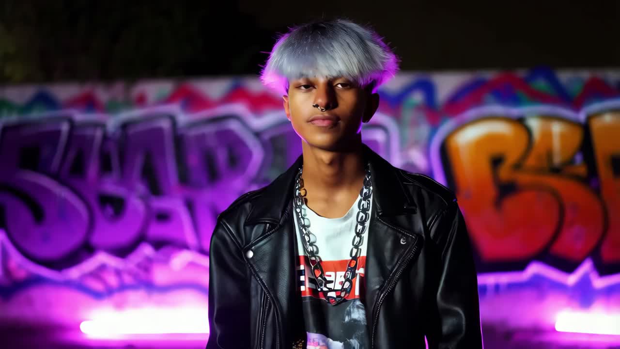 adolescente elegante en el entorno urbano