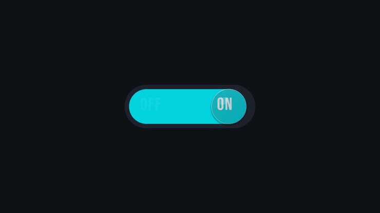 Digital Toggle Switch Turning On and Off
