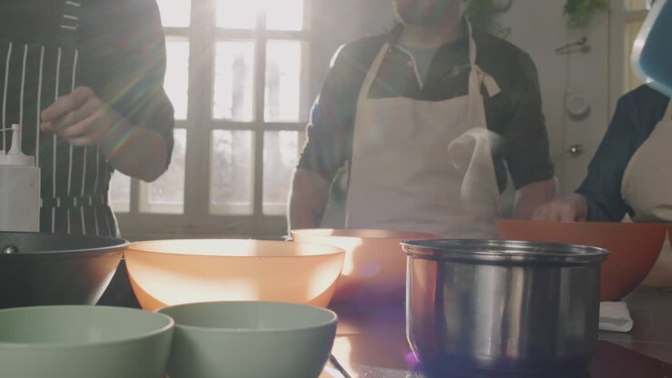 Cooking Table During Culinary Master Class