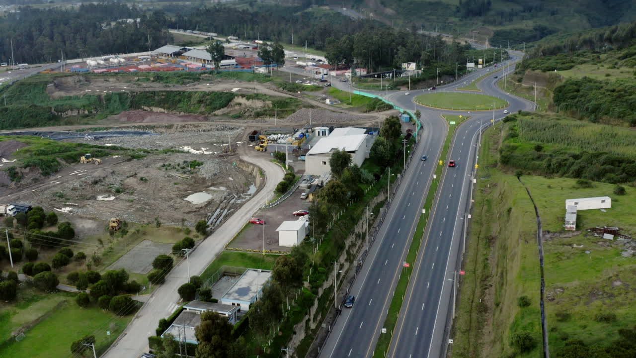 toma aérea del vertedero de basura, drone