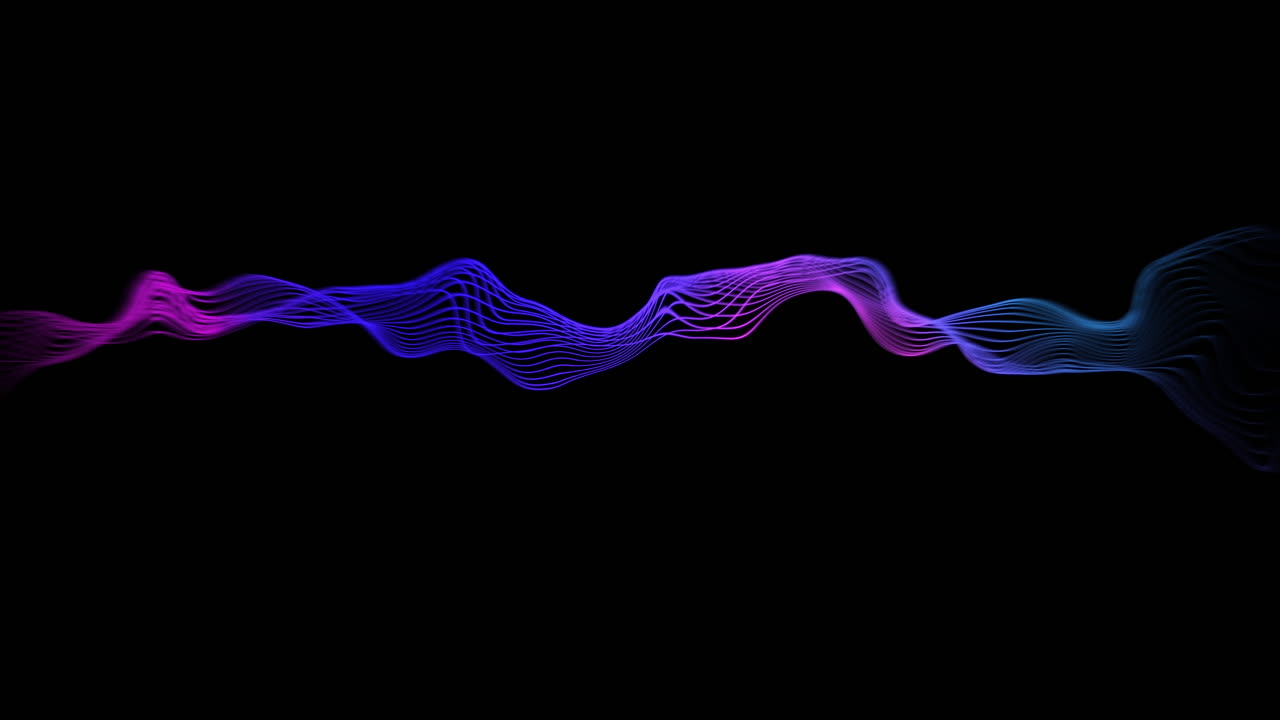 Animation of network of connections with data transfer over black background
