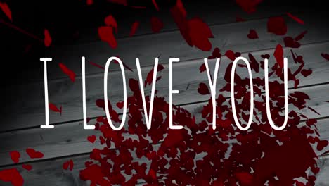 i love you animation with red heart backdrop