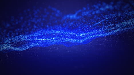 animación de partículas azules brillantes