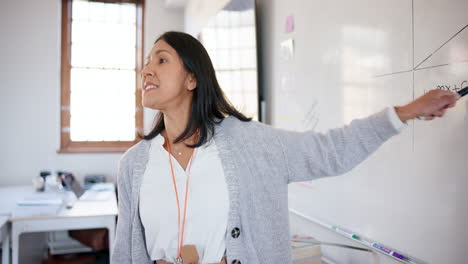 Educación,-Pizarra-Y-Profesor-Haciendo