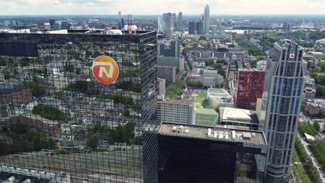 amsterdam cityscape with high-rise buildings