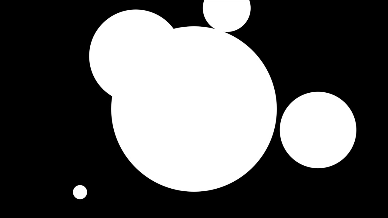 Blue Circle Transition Animation isolated on Black Background with Luma Channel 4K