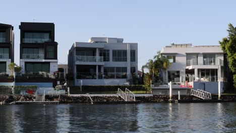 progressive view of modern waterfront residences