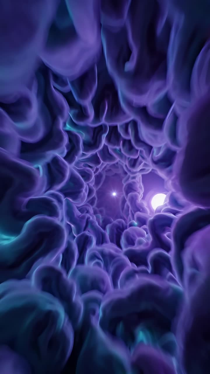 Abstract Glowing Cosmic Tunnel