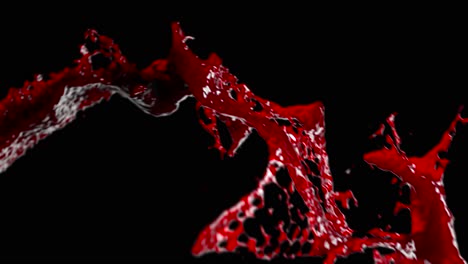 red liquid splash