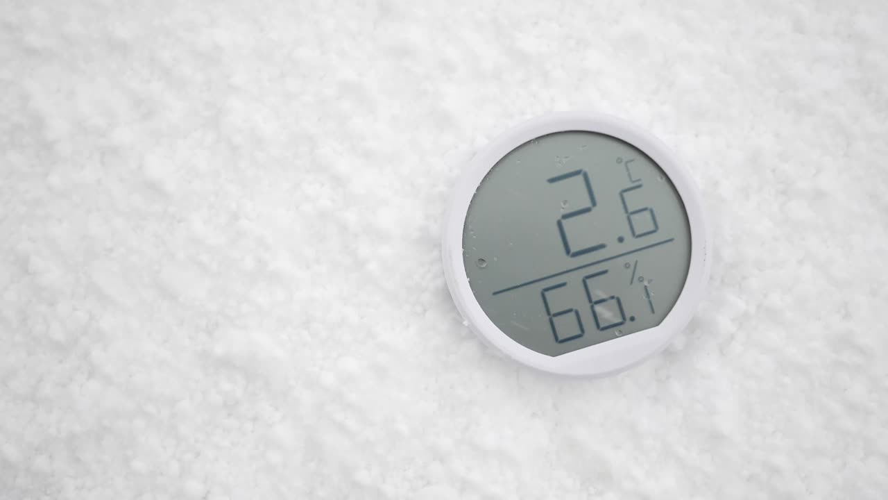 Digital Thermometer in Snow