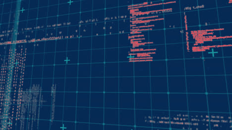 animation of data processing on navy background