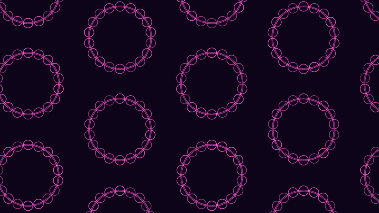 A stylish pattern with green overlapping circles on a black backdrop. The simple and elegant design is versatile for various uses like wallpaper or fabric