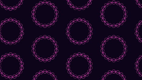 a stylish pattern with green overlapping circles on a black backdrop. the simple and elegant design is versatile for various uses like wallpaper or fabric