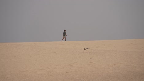 running over volcanic dunes and feeling the freedom in fuerteventura, canary island