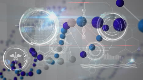 Animation-of-dna-strand-spinning-and-medical-data-processing