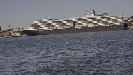 holland america line cruise ship at sea