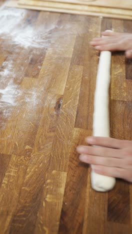 preparing dough