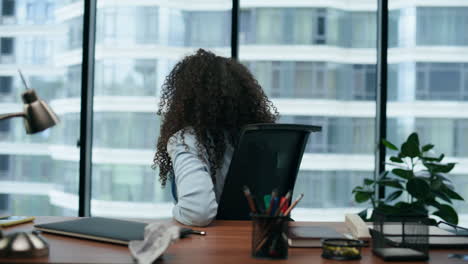 unsatisfied woman closing laptop nervously reading bad news close up. girl upset