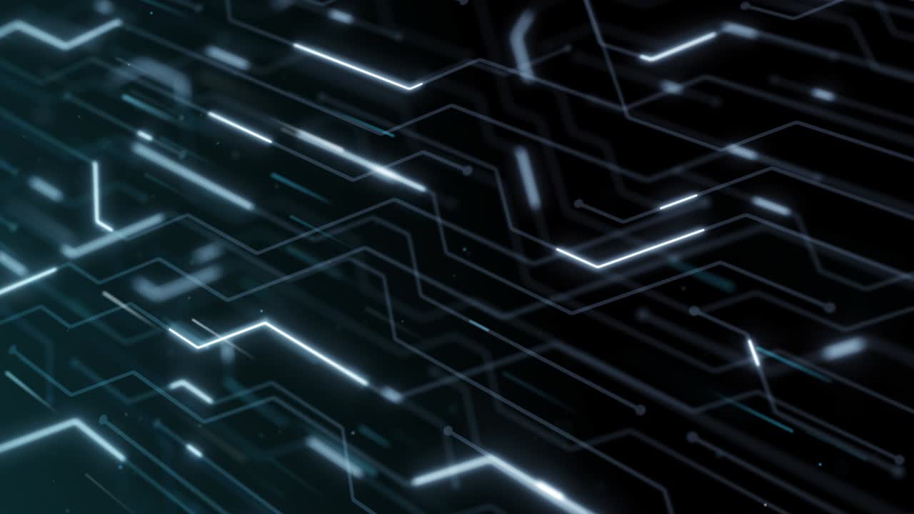 4k de alta tecnología bucle sin costuras de la placa de circuitos futurista.