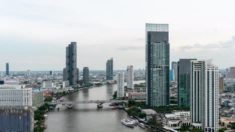 time lapse cityscape and high-rise buildings in metropolis city center
