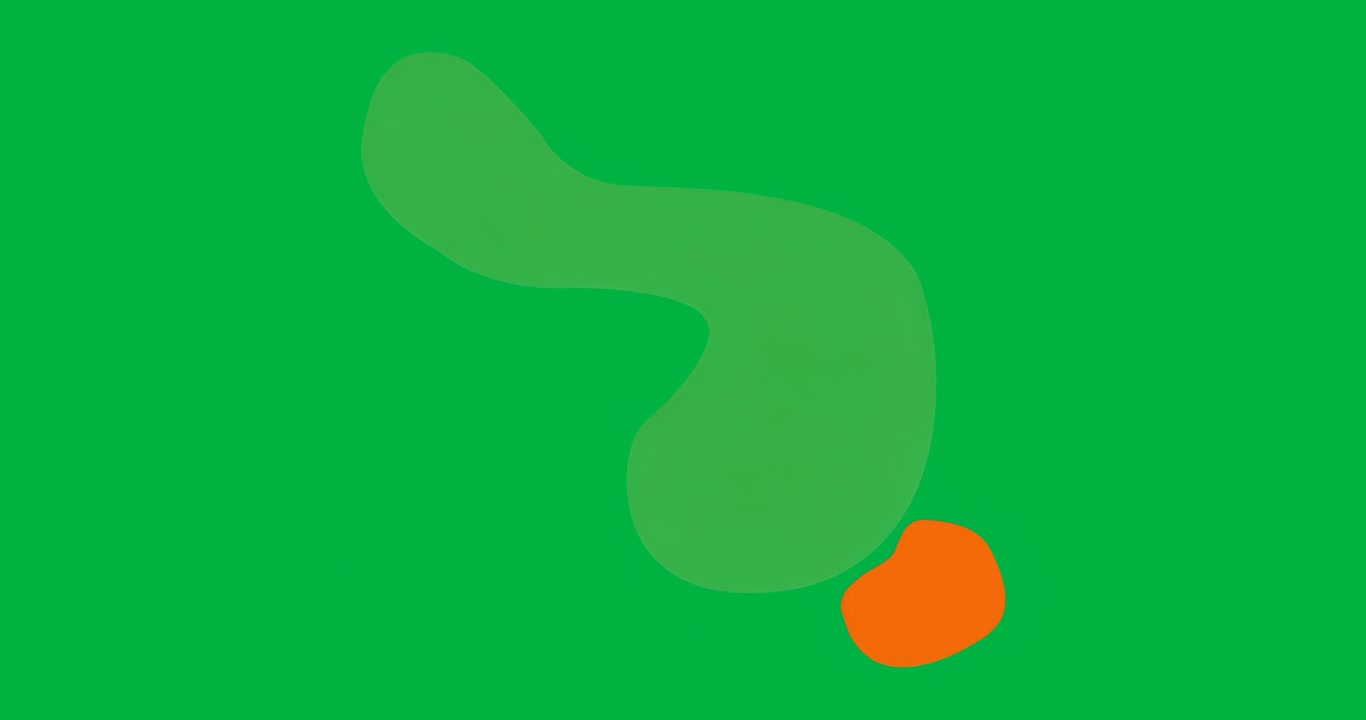 Orange blobs appearing then holding position while textured backdrop shifting for abstract effect