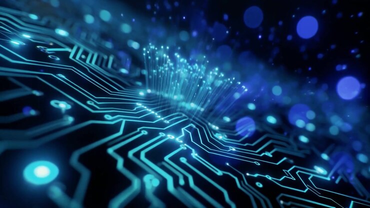 Scheda di circuito digitale con trasferimento dati in fibra ottica luminosa