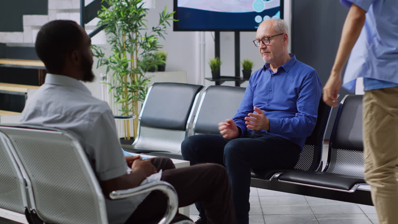 Group of people in a waiting room