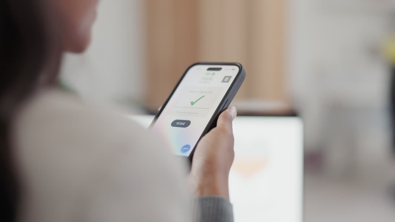 manos, teléfono y desplazamiento con compras en línea