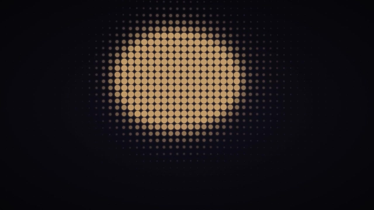 Animated Halftone Dot Pattern Forming Exclamation Mark