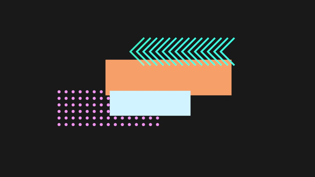 Colorful geometric pattern on black gradient