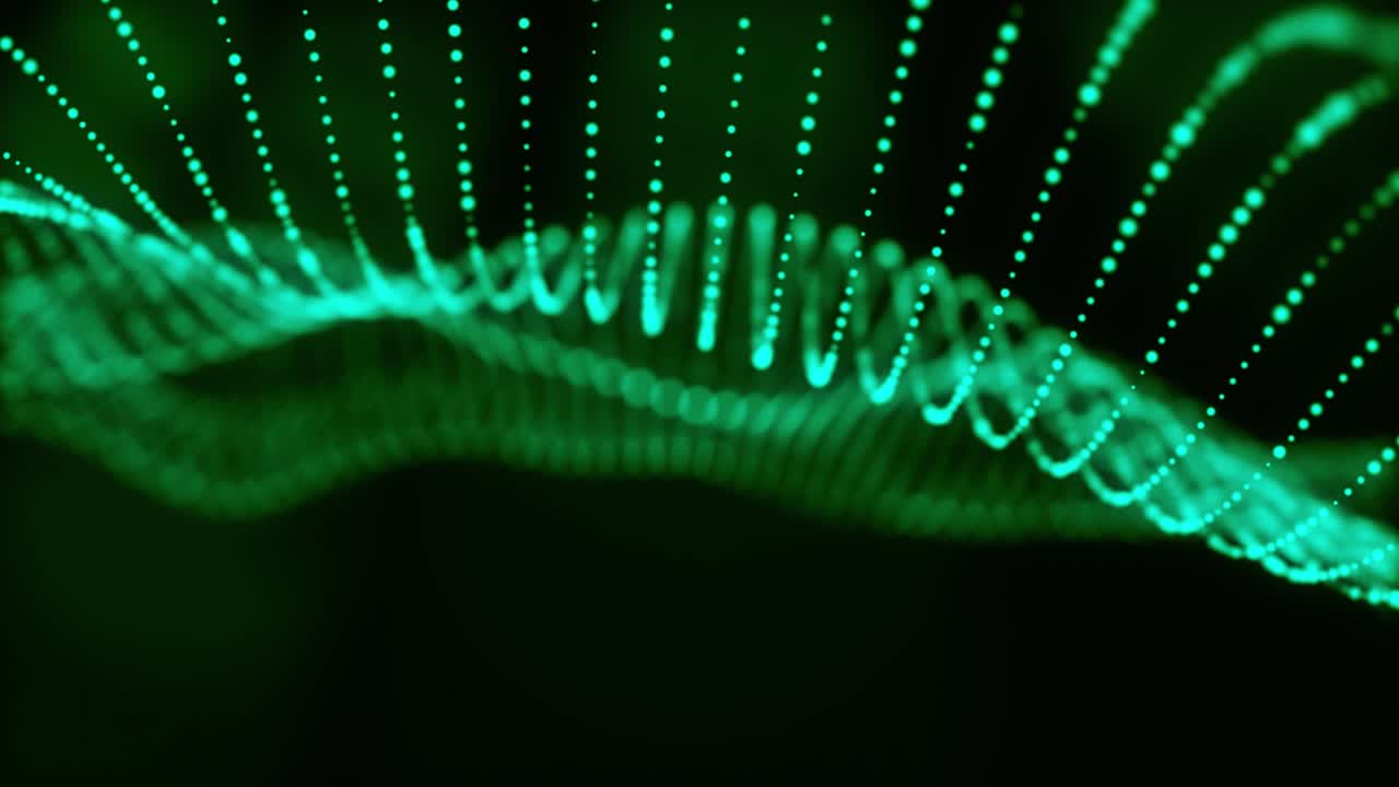 Glowing Abstract Digital Particles Background