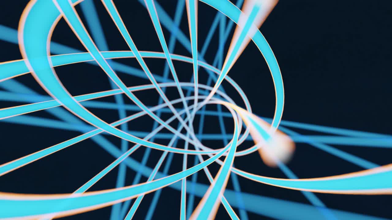 абстрактная цифровая технология соединения движущиеся светящиеся линии фон 3d рендеринг