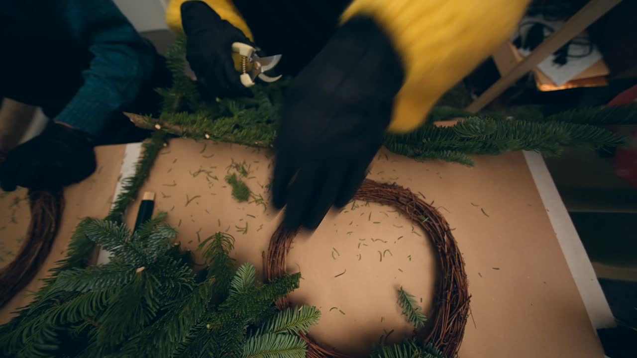 크리스마스 꽃받침을 만드는 것