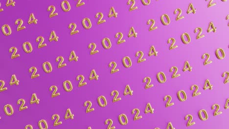 dorado 2024: una repetición brillante sobre fondo rosa