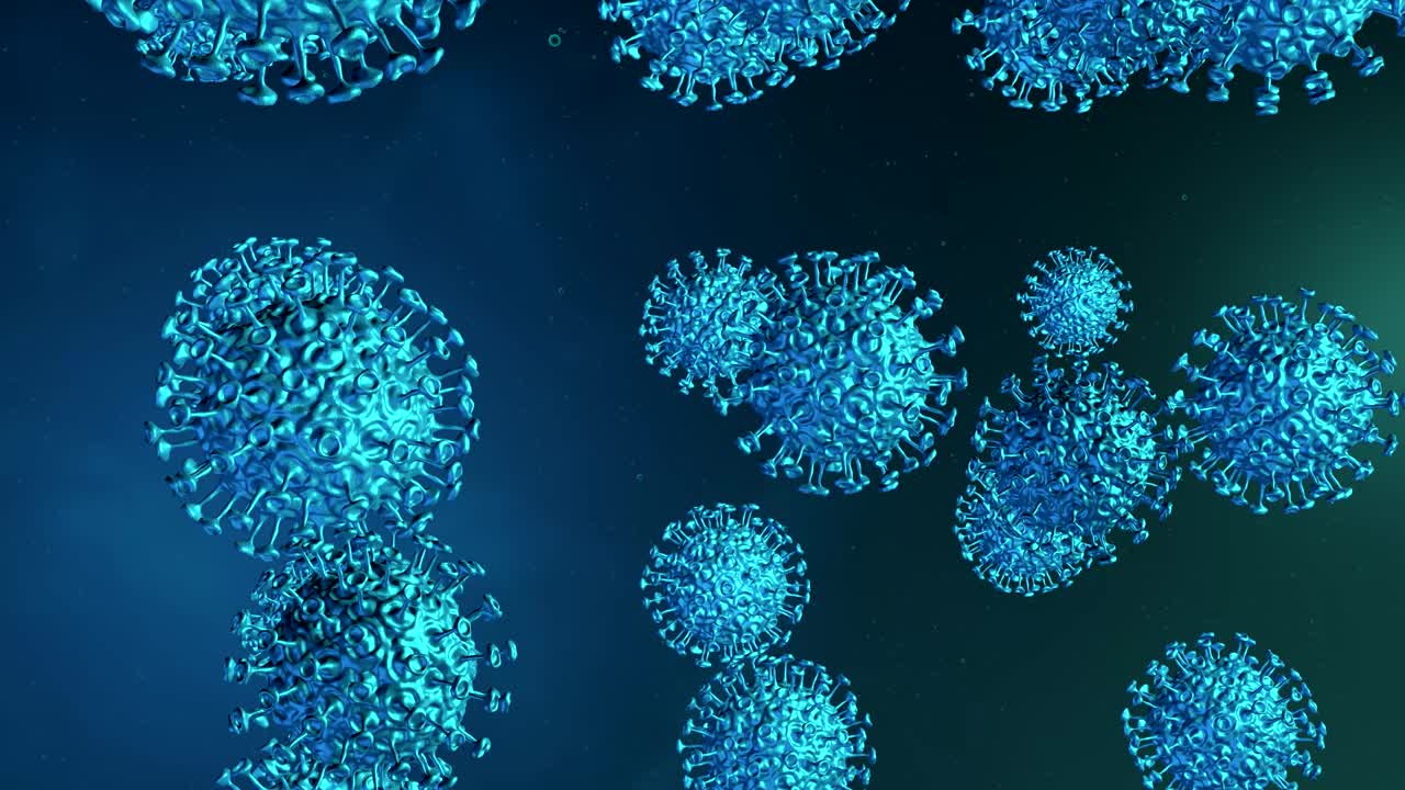 vista microscópica de las células infecciosas del virus sars-cov-2 omicron